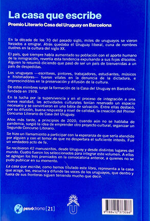 Contraportada libro la casa que escribe